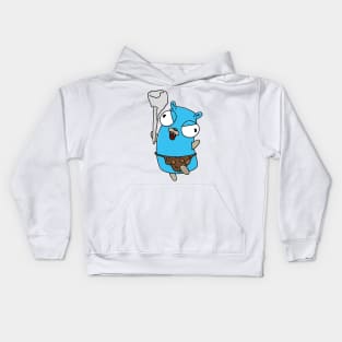 Caveman Gopher Kids Hoodie